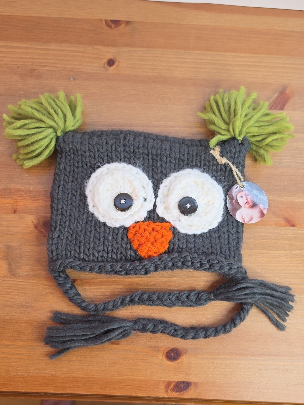 Kids Owl Knit Pom Pom Hat